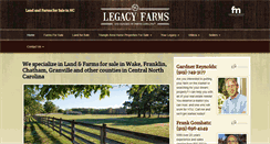 Desktop Screenshot of legacyfarmsandranchesnc.com